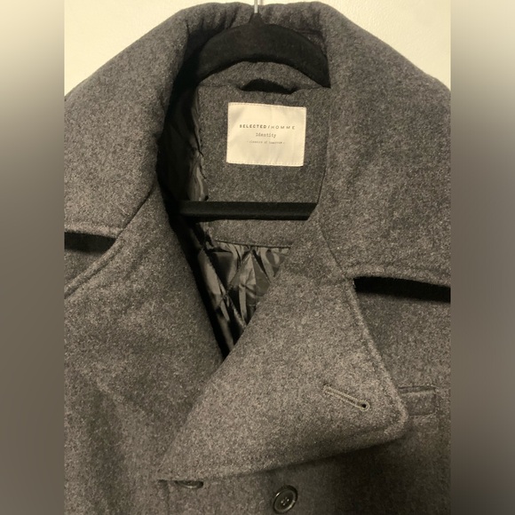 Selected Homme Double Breasted Wool Peacoat - Picture 3 of 8